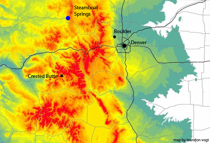 Colorado Springs Elevation Map Steamboat Springs Colorado Travel | Use Real Butter